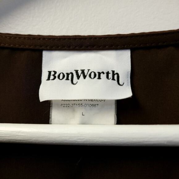 Bonworth Tank Top Shirt Size Large Womens Wide Strap Polyester Silky Used - Picture 3 of 8